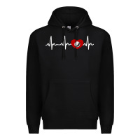 Black my heart beats for golf Premium Hoodie - linhVisuals