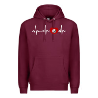 Burgundy my heart beats for golf Premium Hoodie - linhVisuals