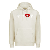Oatmeal Heather my heart beats for golf Premium Hoodie - linhVisuals