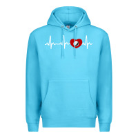 Ocean Blue my heart beats for golf Premium Hoodie - linhVisuals