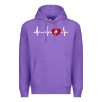 Purple my heart beats for golf Premium Hoodie - linhVisuals