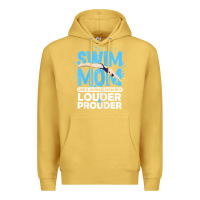 Antique Gold womens swimmer swim mom louder prouder sports mother t shirt t shirt Premium Hoodie - linhVisuals