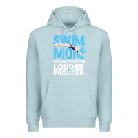 Blue Mist womens swimmer swim mom louder prouder sports mother t shirt t shirt Premium Hoodie - linhVisuals
