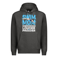 Charcoal Heather womens swimmer swim mom louder prouder sports mother t shirt t shirt Premium Hoodie - linhVisuals