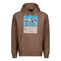 Chestnut womens swimmer swim mom louder prouder sports mother t shirt t shirt Premium Hoodie - linhVisuals