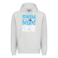 Dove Grey womens swimmer swim mom louder prouder sports mother t shirt t shirt Premium Hoodie - linhVisuals