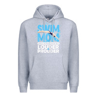 Heather Grey womens swimmer swim mom louder prouder sports mother t shirt t shirt Premium Hoodie - linhVisuals