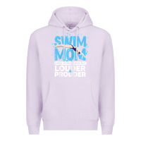 Lilac womens swimmer swim mom louder prouder sports mother t shirt t shirt Premium Hoodie - linhVisuals