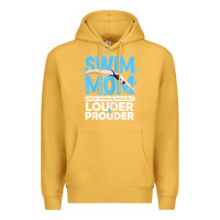 Mustard womens swimmer swim mom louder prouder sports mother t shirt t shirt Premium Hoodie - linhVisuals