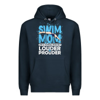 Navy womens swimmer swim mom louder prouder sports mother t shirt t shirt Premium Hoodie - linhVisuals