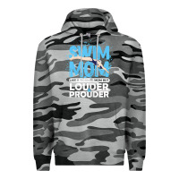 Slate Camo womens swimmer swim mom louder prouder sports mother t shirt t shirt Premium Hoodie - linhVisuals