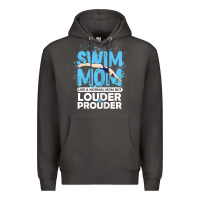 Smoke womens swimmer swim mom louder prouder sports mother t shirt t shirt Premium Hoodie - linhVisuals