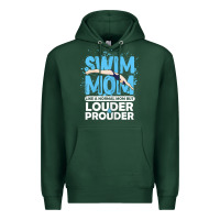 Sports Green womens swimmer swim mom louder prouder sports mother t shirt t shirt Premium Hoodie - linhVisuals