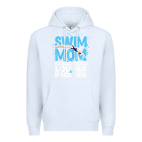 White womens swimmer swim mom louder prouder sports mother t shirt t shirt Premium Hoodie - linhVisuals