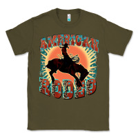 Army Green American rodeo Classic Tee - FaDigitalArtStudio
