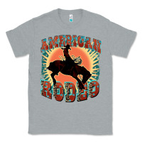 Heather Grey American rodeo Classic Tee - FaDigitalArtStudio