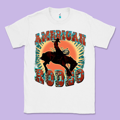 American Rodeo Classic Tee Designed By Fadigitalartstudio