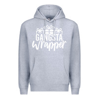 Heather Grey gangsta wrapper Premium Hoodie - linhVisuals
