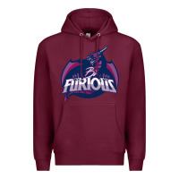 Burgundy bi furious   bisexual Premium Hoodie - linhVisuals