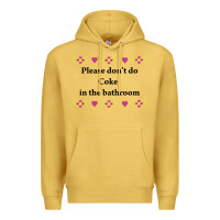 Antique Gold please don't do coke in the bathroom Premium Hoodie - linhVisuals