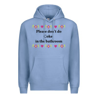 Colony Blue please don't do coke in the bathroom Premium Hoodie - linhVisuals
