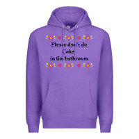 Purple please don't do coke in the bathroom Premium Hoodie - linhVisuals