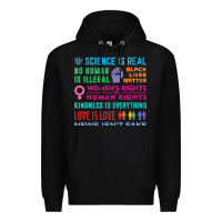 Black science is real , black lives matter , love is love , equality , kindn Premium Hoodie - linhVisuals