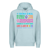 Blue Mist science is real , black lives matter , love is love , equality , kindn Premium Hoodie - linhVisuals