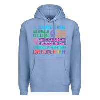 Colony Blue science is real , black lives matter , love is love , equality , kindn Premium Hoodie - linhVisuals