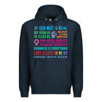 Navy science is real , black lives matter , love is love , equality , kindn Premium Hoodie - linhVisuals