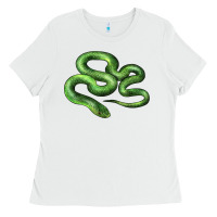 White boomslang snake Ladies Tee - LillyAllenDesigns
