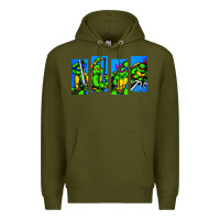Army Green arcade turtles Premium Hoodie - linhVisuals