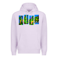 Lilac arcade turtles Premium Hoodie - linhVisuals