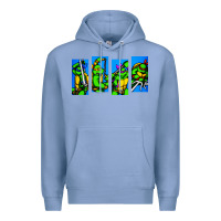 Colony Blue arcade turtles Premium Hoodie - linhVisuals