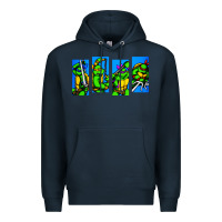 Navy arcade turtles Premium Hoodie - linhVisuals