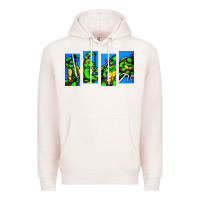 Pale Pink arcade turtles Premium Hoodie - linhVisuals
