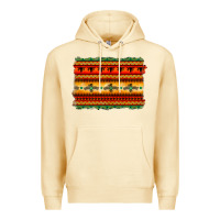 Pina Colada bullskull thunderbird aztec pattern warm colors Premium Hoodie - BarkalooDesign