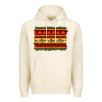 Tofu bullskull thunderbird aztec pattern warm colors Premium Hoodie - BarkalooDesign