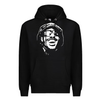 Black stevie wonder Premium Hoodie - linhVisuals