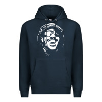 Navy stevie wonder Premium Hoodie - linhVisuals