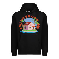 Black i want to go home Premium Hoodie - linhVisuals