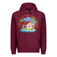 Burgundy i want to go home Premium Hoodie - linhVisuals