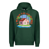 Sports Green i want to go home Premium Hoodie - linhVisuals