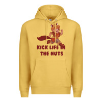Antique Gold kick life in the nuts   squirrel girl Premium Hoodie - linhVisuals