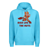 Ocean Blue kick life in the nuts   squirrel girl Premium Hoodie - linhVisuals