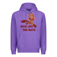 Purple kick life in the nuts   squirrel girl Premium Hoodie - linhVisuals