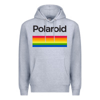 Heather Grey polaroid color spectrum horizontal Premium Hoodie - linhVisuals