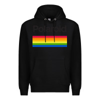 Black polaroid color spectrum horizontal Premium Hoodie - linhVisuals