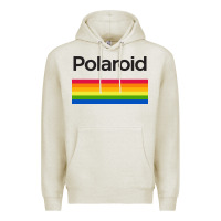 Oatmeal Heather polaroid color spectrum horizontal Premium Hoodie - linhVisuals