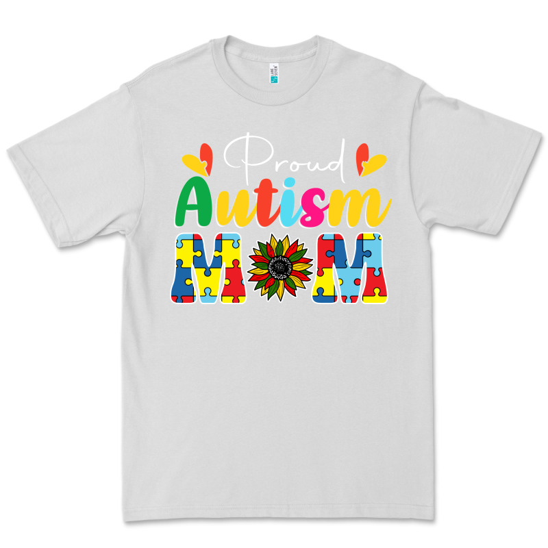 Proud Autism Mom Sunflower Premium Tee by CowhideDigitalArt | Teevron